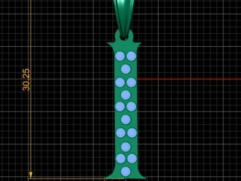 Letter I Pendant 3D Printable Model 3D Print Model