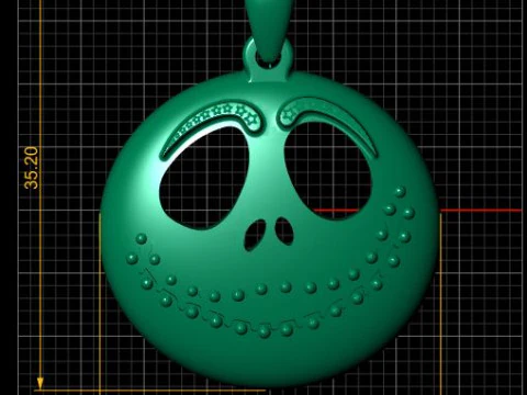 Pumpkin Face Pendant 3D Printable Model 3D Print Model