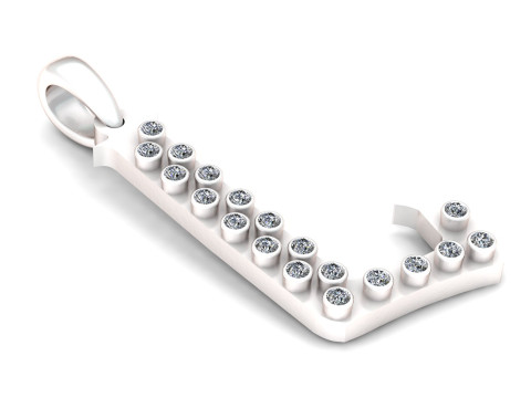 Pendentif Lettre L Modèle imprimable en 3D Modèles 3D en vedette