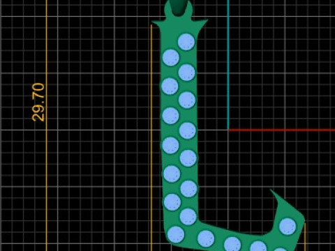 Pendentif Lettre L Modèle imprimable en 3D Modèles 3D en vedette