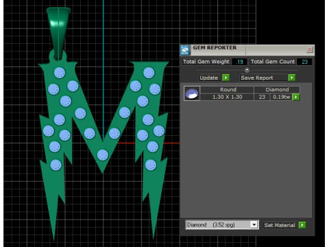 Letter M Pendant 3D Printable Model 3D Print Model