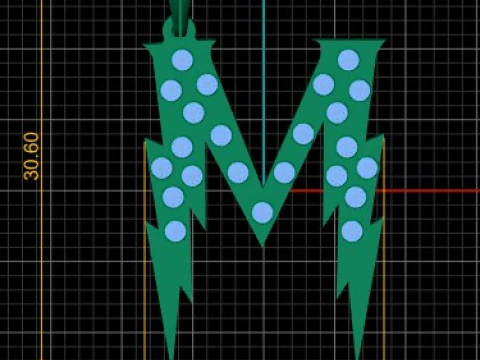 Letter M Pendant 3D Printable Model 3D Print Model