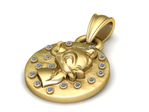 Cute Baby Deer Face Medallion Pendant 3D Printable Model 3D Print Model