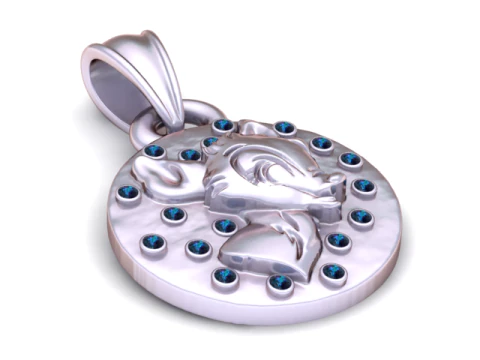 Cute Baby Deer Face Medallion Pendant 3D Printable Model 3D Print Model