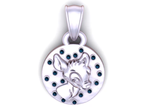 Cute Baby Deer Face Medallion Pendant 3D Printable Model 3D Print Model