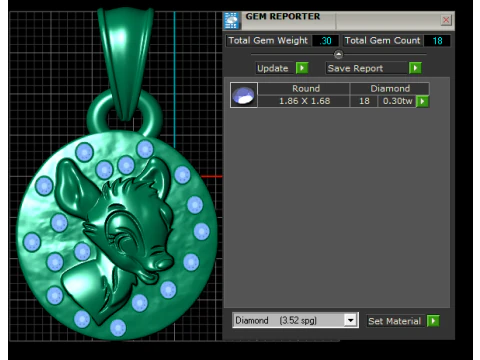 Cute Baby Deer Face Medallion Pendant 3D Printable Model 3D Print Model