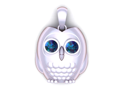 Gouden Uil hanger 3D printbaar model 3D printmodel