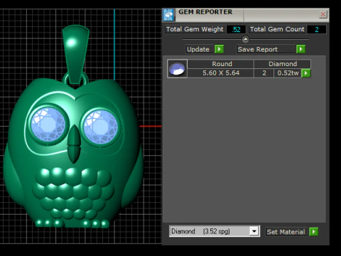 Gouden Uil hanger 3D printbaar model 3D printmodel