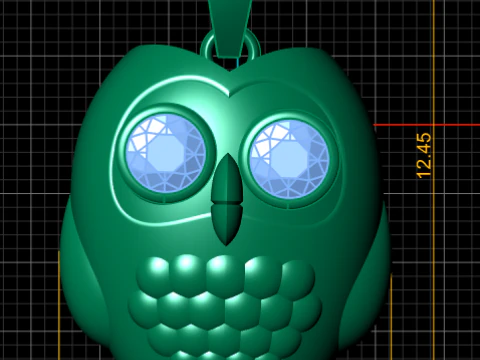 Gouden Uil hanger 3D printbaar model 3D printmodel