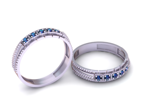 गोल्डन डायमंड बैंड रिंग 3डी प्रिंट करने योग्य मॉडल 3D प्रिंट मॉडल