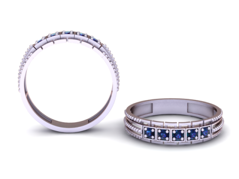 गोल्डन डायमंड बैंड रिंग 3डी प्रिंट करने योग्य मॉडल 3D प्रिंट मॉडल