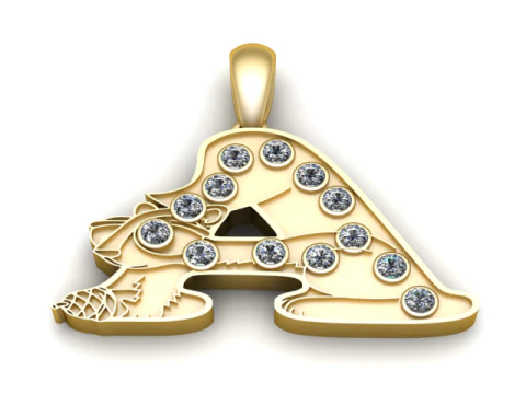 A Harfi kolye 3D yazdırılabilir model 3D Baskı Modeli