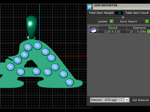 3D-модель для друку з підвіскою буква А 3D Принт Модель