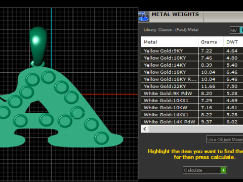 3D-модель для друку з підвіскою буква А 3D Принт Модель