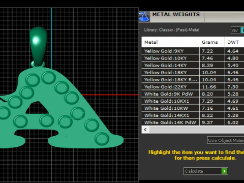 Letter A pendant 3D printable model 3D Print Model