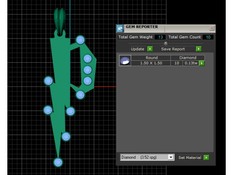 Model Cetak 3D Liontin Huruf P Model Cetak 3D