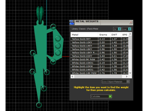 Model Cetak 3D Liontin Huruf P Model Cetak 3D
