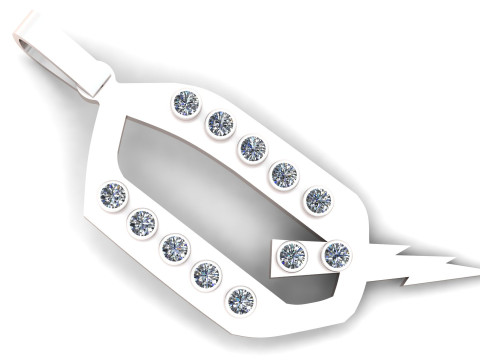 Letter Q 펜던트 3D 인쇄 가능 모델 3D 프린트 모델