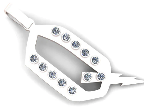 Modelo para impress&atilde;o 3D de pingente de letra Q Modelo de Impressão 3D