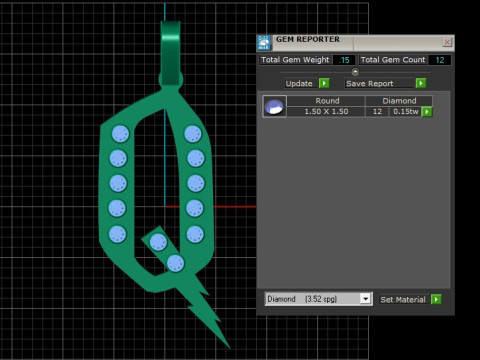Letter Q 펜던트 3D 인쇄 가능 모델 3D 프린트 모델