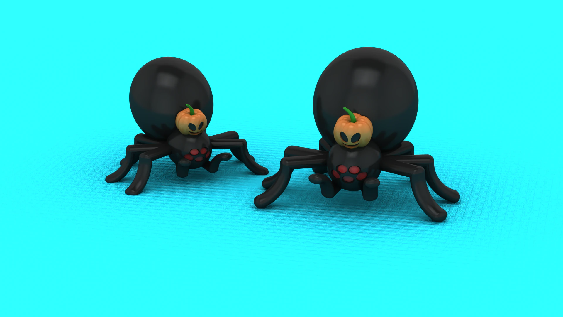 Cute Pumpkin Spider Toy 3D Printable Model 3D Print Model .c4d .max .obj .3ds .fbx .stl .blend 