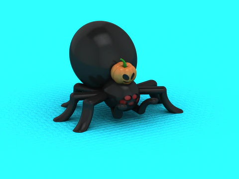 Cute Pumpkin Spider Toy 3D Printable Model 3D Print Model