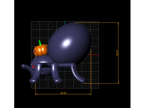 Cute Pumpkin Spider Toy 3D Printable Model 3D Print Model