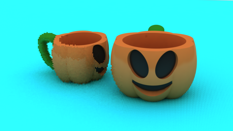 Cute Pumpkin Cup Container 3D Printable Model 3D Print Model .c4d .max .obj .3ds .fbx .stl .blend