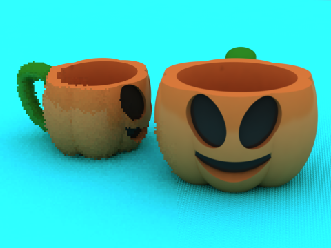 Model Cetak 3D Wadah Cangkir Labu Lucu Model Cetak 3D