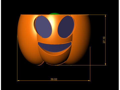 Modelo para impressão 3D de recipiente de copo de abóbora fofo Modelo de Impressão 3D