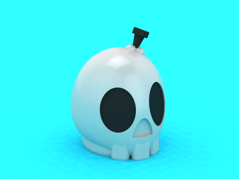 귀여운 해골 장난감 그림 3D 인쇄 가능한 모델 3D 프린트 모델
