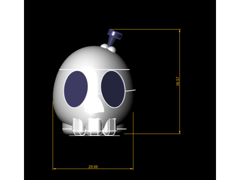 귀여운 해골 장난감 그림 3D 인쇄 가능한 모델 3D 프린트 모델
