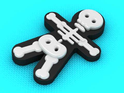 Cadılar Bayramı İskelet Ayakkabısı 3D Yazdırılabilir Model 3D Baskı Modeli