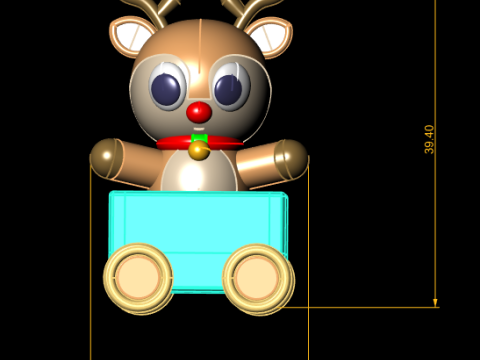 Modelo para impressão 3D de brinquedo de cervo de Natal Modelo de Impressão 3D