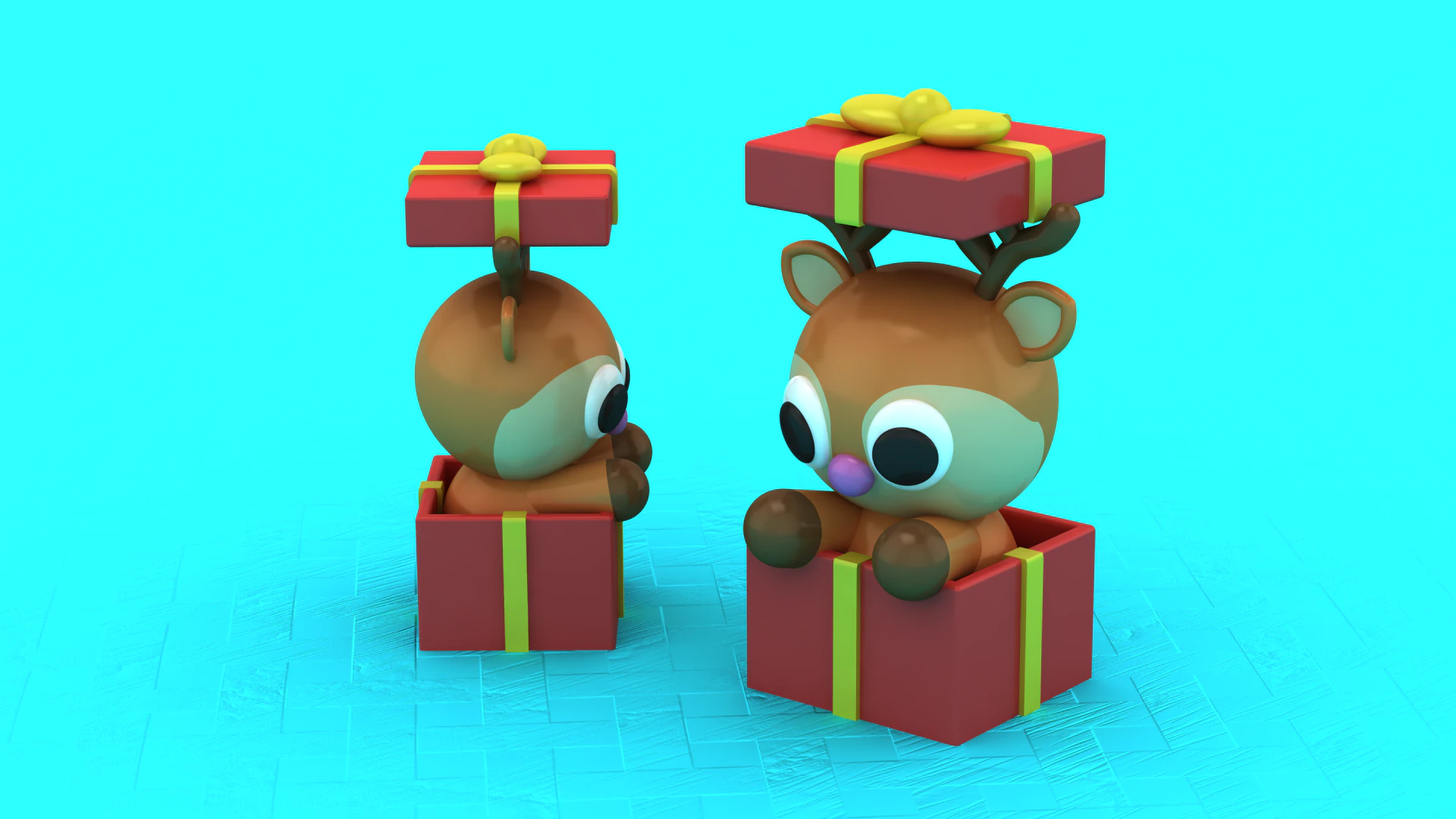 CHRISTMAS DEER ANIMAL TOY 3D Printable Model 3D Print Model .c4d .max .obj .3ds .fbx .stl .blend 