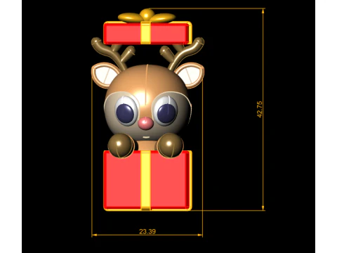 CHRISTMAS DEER ANIMAL TOY 3D Printable Model 3D Print Model