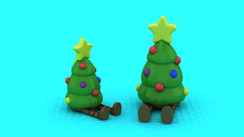 Noel Ağacı Oyuncak 3D Yazdırılabilir Model 3D Baskı Modeli .c4d .max .obj .3ds .fbx .stl .blend 