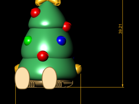 Noel Ağacı Oyuncak 3D Yazdırılabilir Model 3D Baskı Modeli