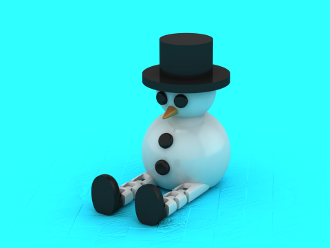 Modelo para impressão 3D de brinquedo de bonecos de neve de inverno Modelo de Impressão 3D