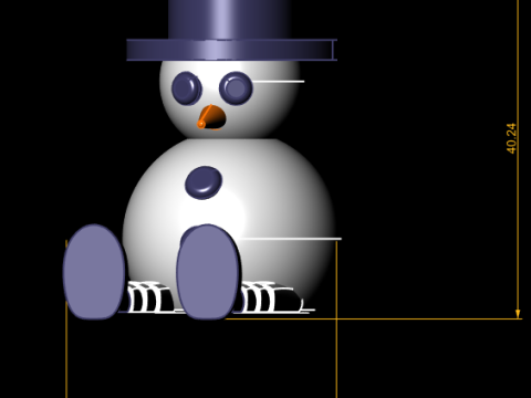 Modelo para impressão 3D de brinquedo de bonecos de neve de inverno Modelo de Impressão 3D