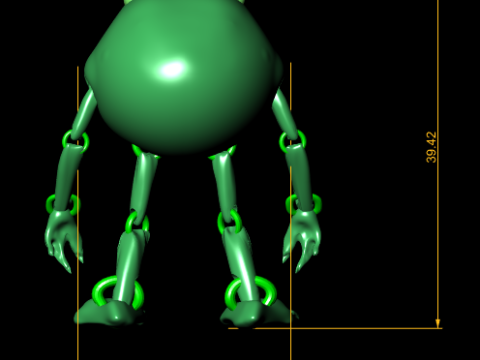 Modelo para impressão 3D de brinquedo monstro verde Modelo de Impressão 3D