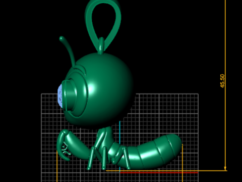 3D-модель ювелірного виробу для друку з милим жуком 3D Принт Модель