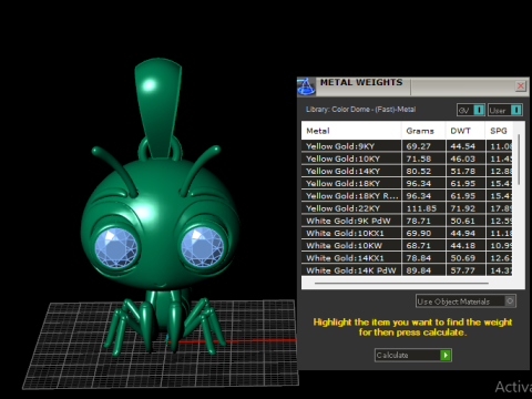 3D-модель ювелірного виробу для друку з милим жуком 3D Принт Модель
