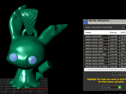Ghost Bunny Charm 3D Printable Pendant Model 3D Print Model
