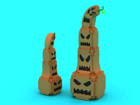 Тривимірна іграшкова модель Pumpkin Monster Tower для друку 3D Принт Модель