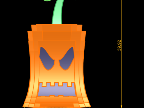 Блочный Хэллоуин Босс 3D модель для печати 3D Принт Модель