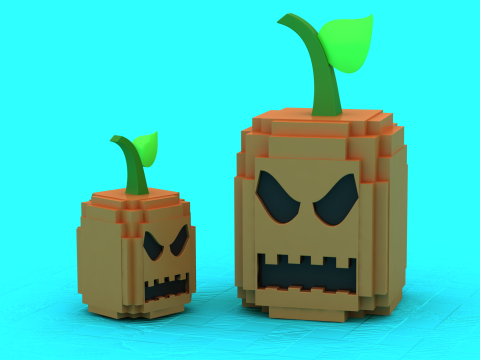 Stacked Pumpkin Totem 3D Printable model 3D Print Model