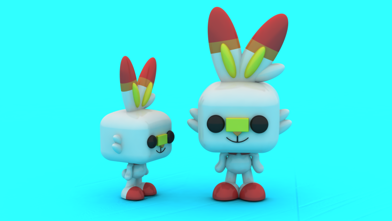 Modelo para impressão 3D de brinquedo fofo de coelho pop Modelo de Impressão 3D .c4d .max .obj .3ds .fbx .stl .blend 