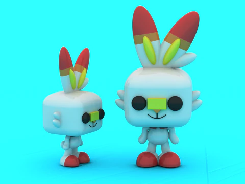 Cute Pop Bunny Toy 3D Printable Model 3D Print Model