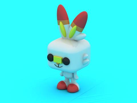 Modelo para impressão 3D de brinquedo fofo de coelho pop Modelo de Impressão 3D